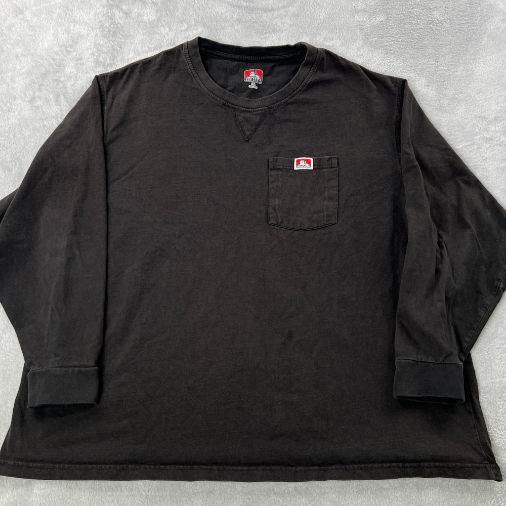 Ben Davis V-Stitch Pocket T-Shirt 2XL Black Men Workwear Streetwear Tee